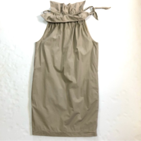 Liz Claiborne Paper Bag Dress Tan 6 - Picture 1 of 14